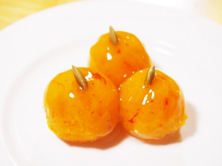 紅花入り南瓜（かぼちゃ）金団