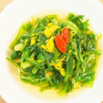 春菊と菊花の煮びたし
