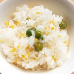 豌豆とトウモロコシご飯