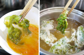 ウドと菜の花のお吸い物階楽しめる豆腐鍋
