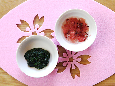 春の蒸しパン 桜塩ケーキ材料